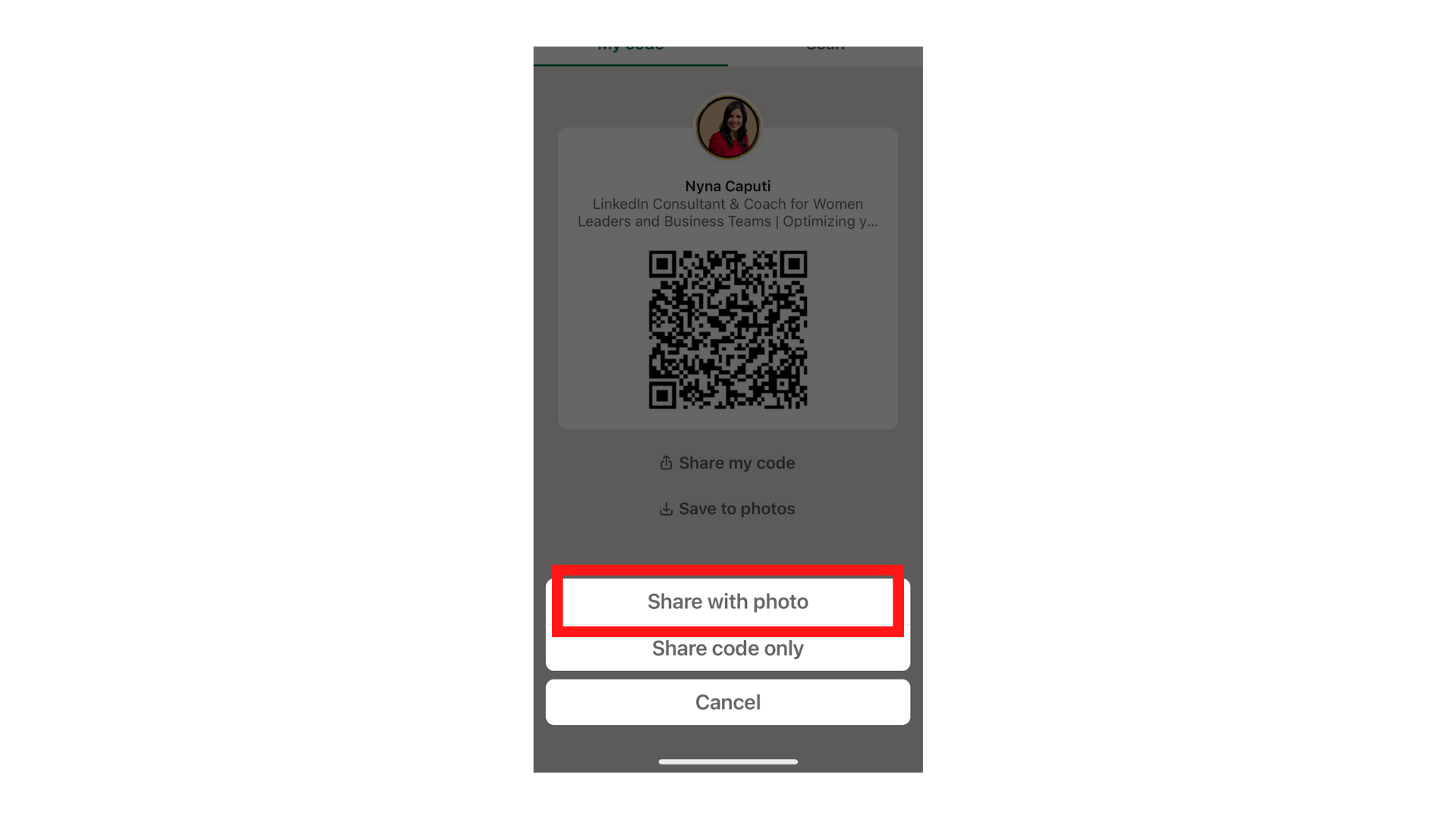 How to create your LinkedIn QR Code